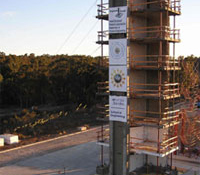 Shake test on 7-story structure at Englekirk Center