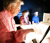Roger Reynolds and colleagues during IPeR session at Calit2