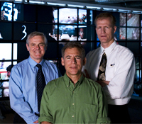 (l-r) Maurizio Seracini, Tom Levy, Falko Kuester