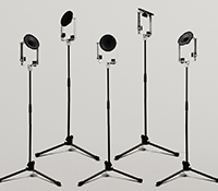 Speaker positions for exhibition of Aggregat in gallery@calit2.
